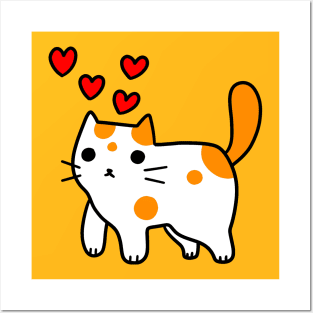 Spotted Kitty in Love Posters and Art